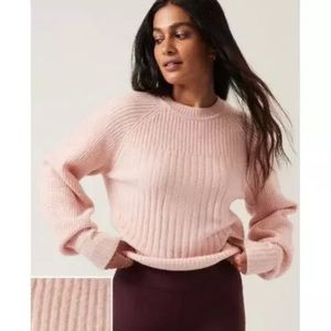 Athleta Layover Crew Sweater | Orchid Pink Size Small